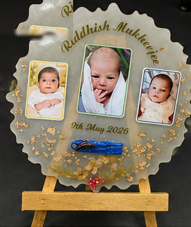 Baby Milestone Resin Plaque