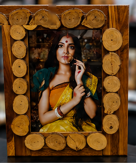 Rustic Wood Slice Frame